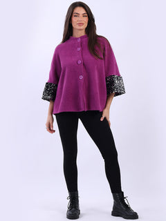 Button Down Jacket Magenta