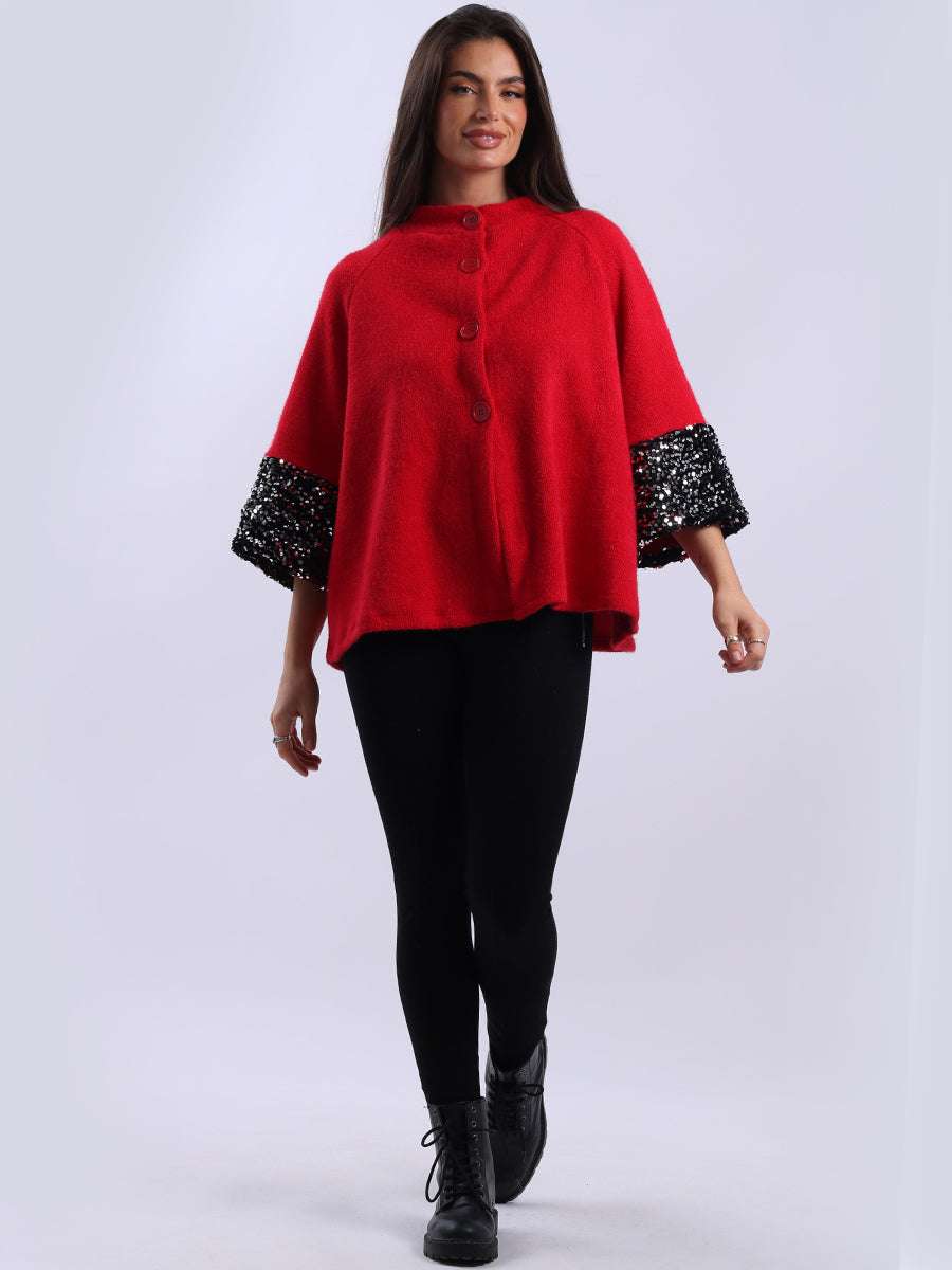 Button Down Jacket Red