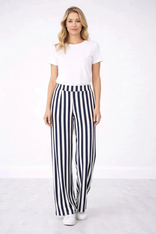 Stripy Wide Leg Palazzo Pant
