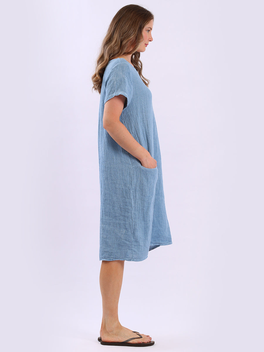 Linen Vintage Washed Midi Dress