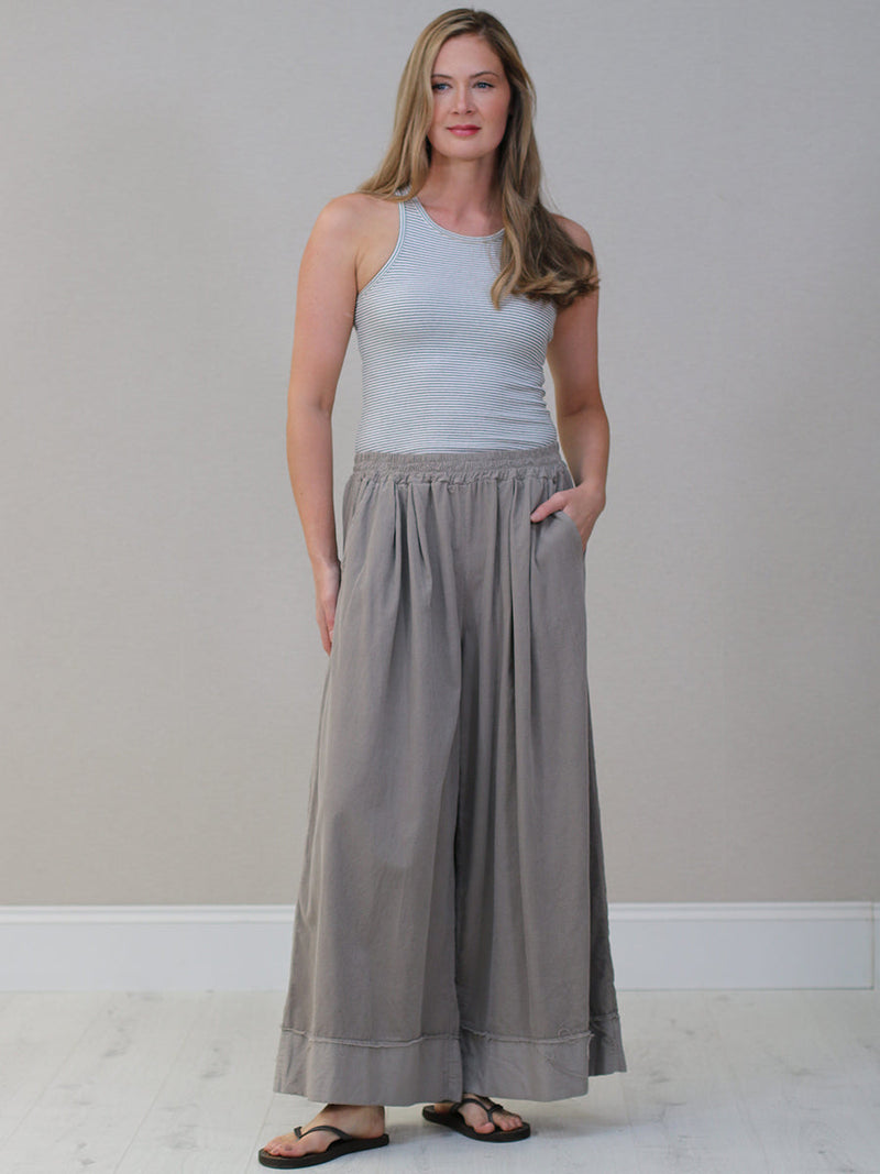 Cotton Corduroy Palazzo Mocha