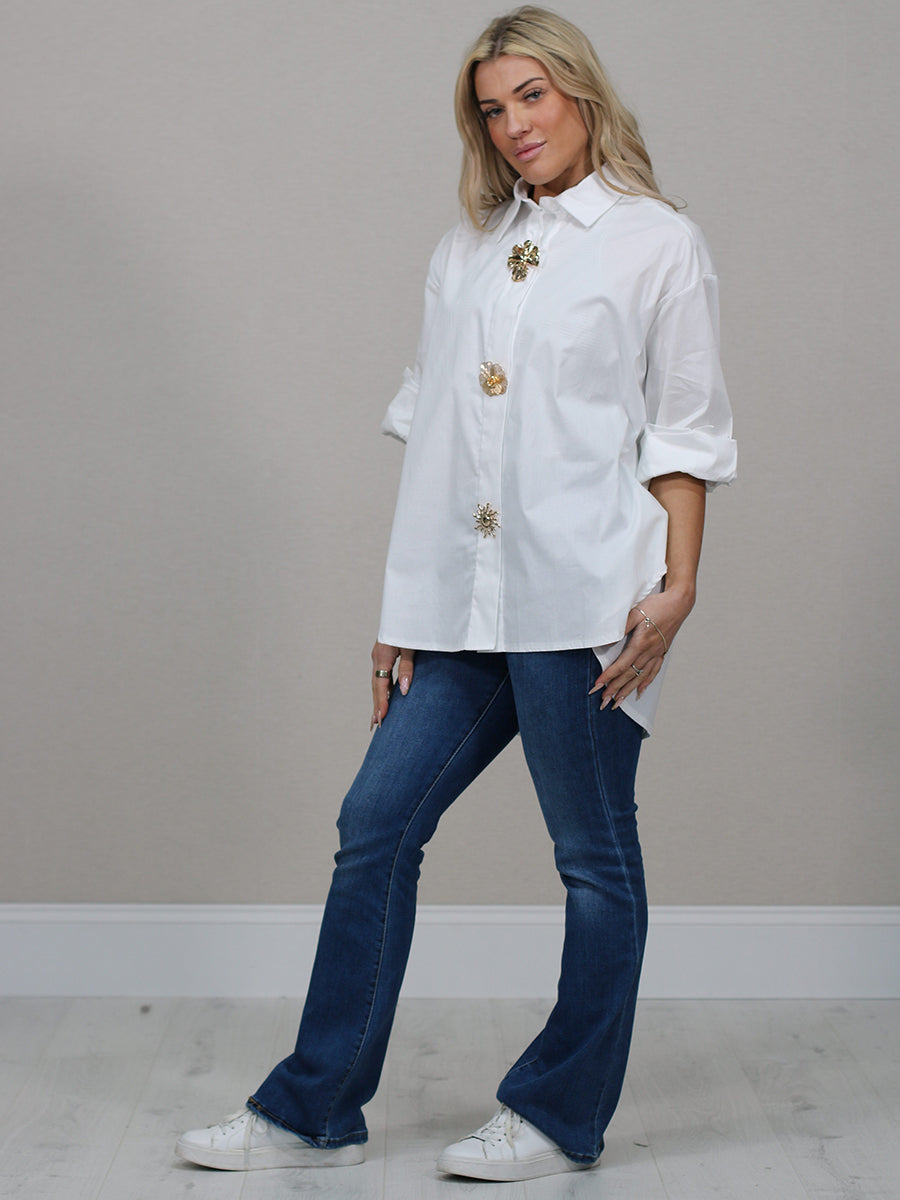 Button Down Women Cotton Shirt