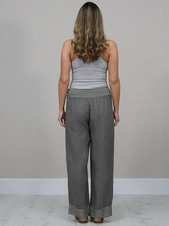 Women Linen Trouser Mocha