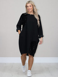 Plus Size Midi Dress Black