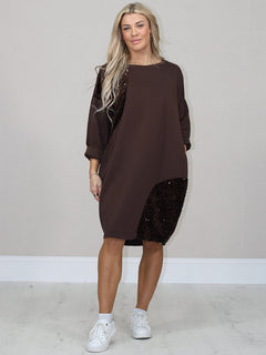 Plus Size Midi Dress Chocolate