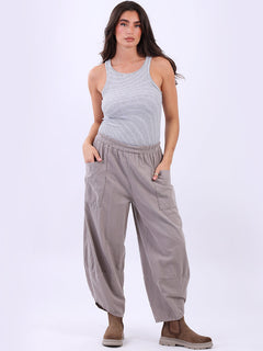 Solid Corduroy Relaxed Fit Trouser Mocha