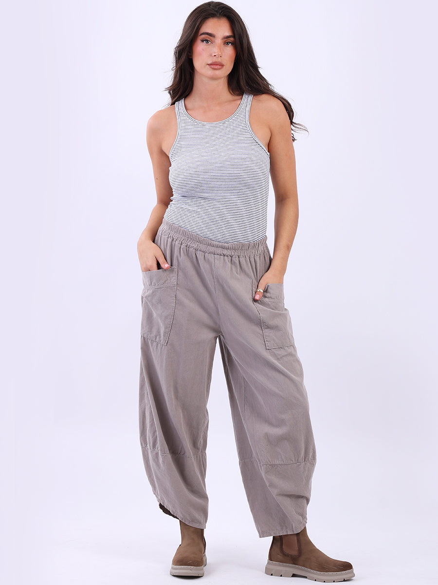 Solid Corduroy Relaxed Fit Trouser Mocha