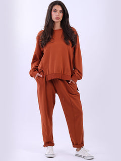 Cotton Sweat Top Rust