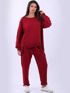 Cotton Sweat Top Wine