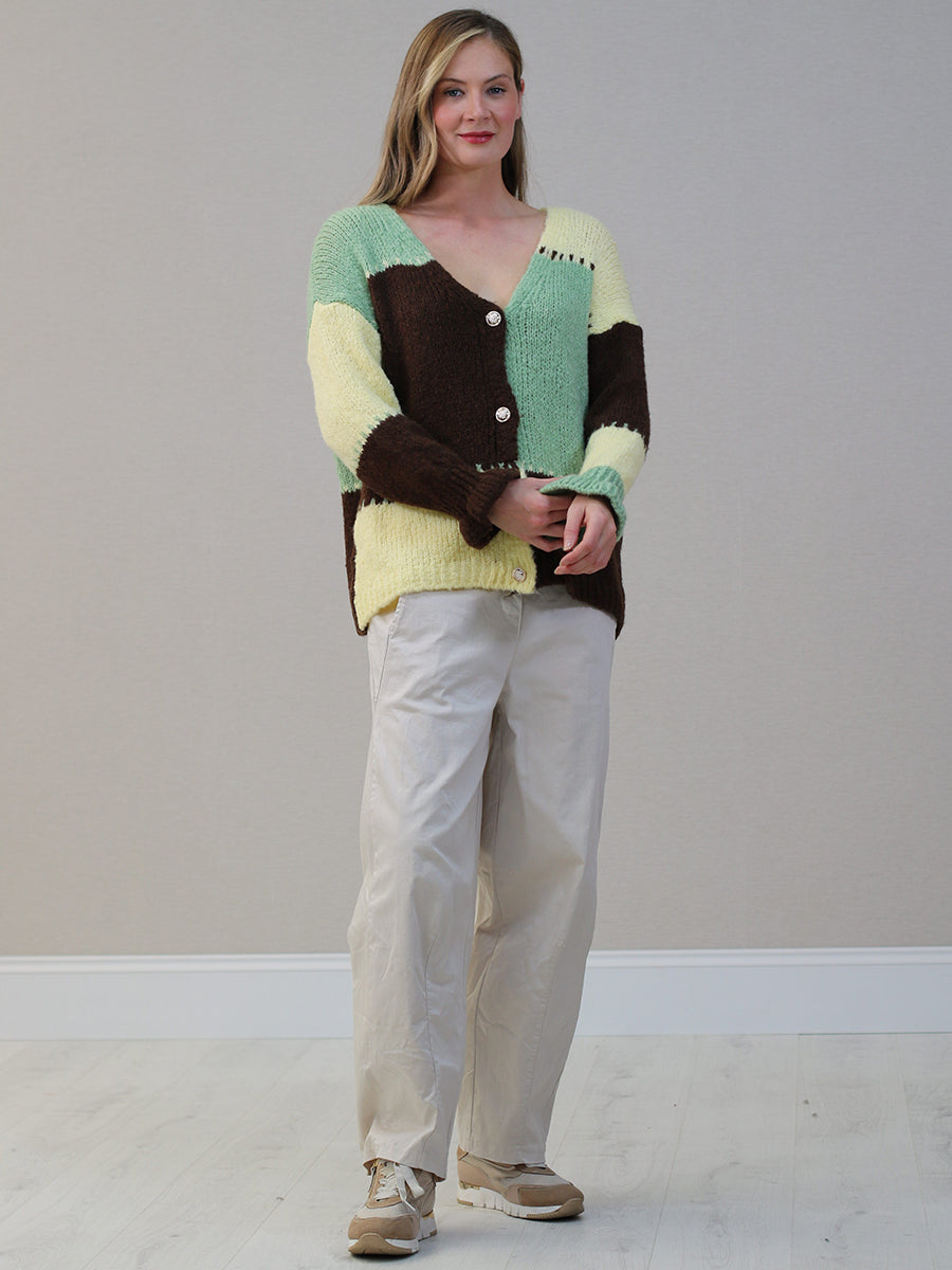 Wool Knitted Cardigan Sage