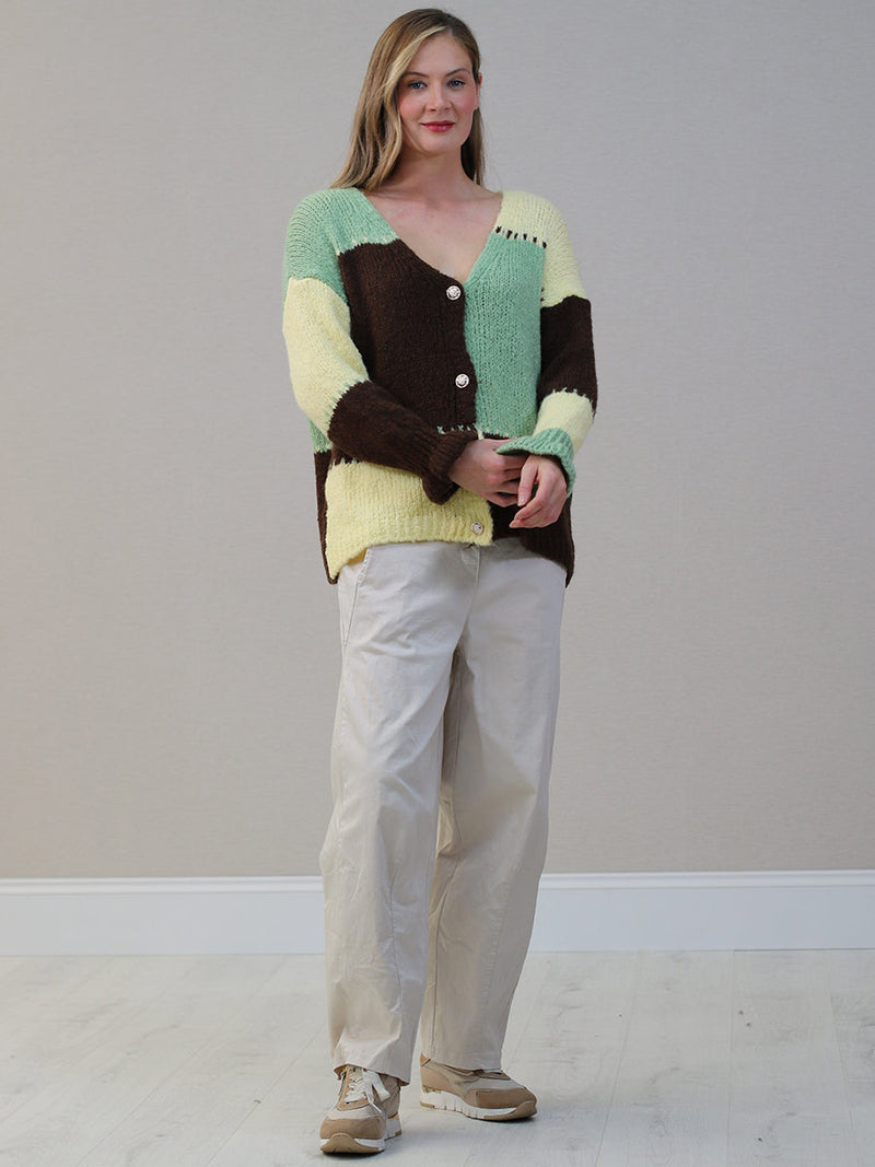 Wool Knitted Cardigan Sage