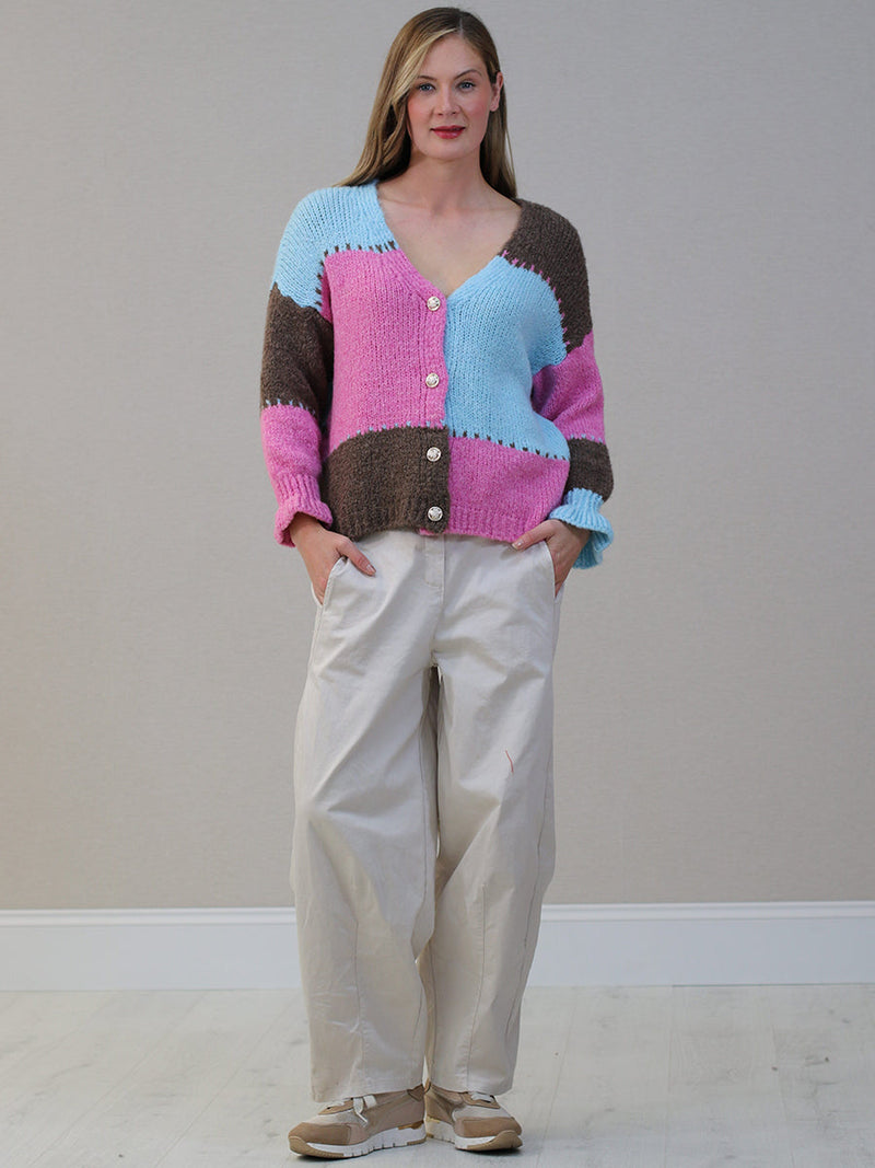 Wool Knitted Cardigan Sky Blue