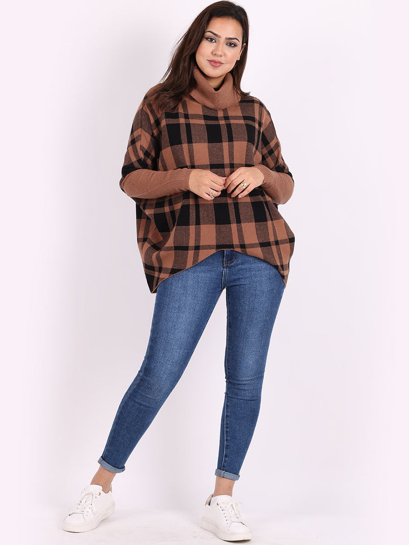 Ladies Knitted Jumper Camel