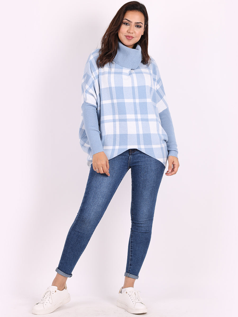 Ladies Knitted Jumper Sky Blue