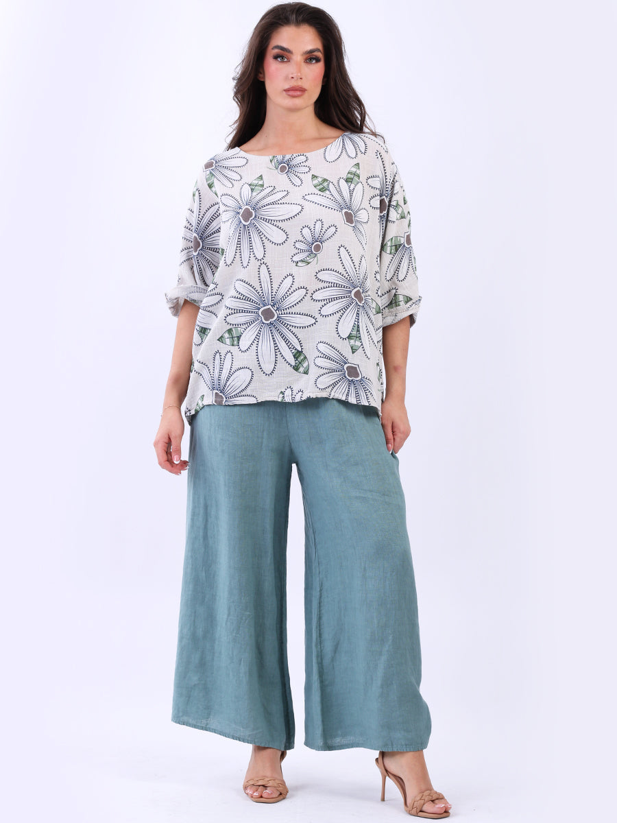 Baggy Cotton Box Top Beige