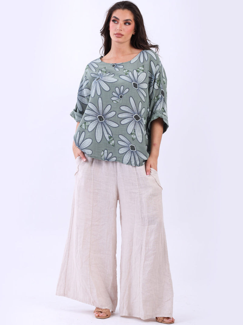 Baggy Cotton Box Top Khaki