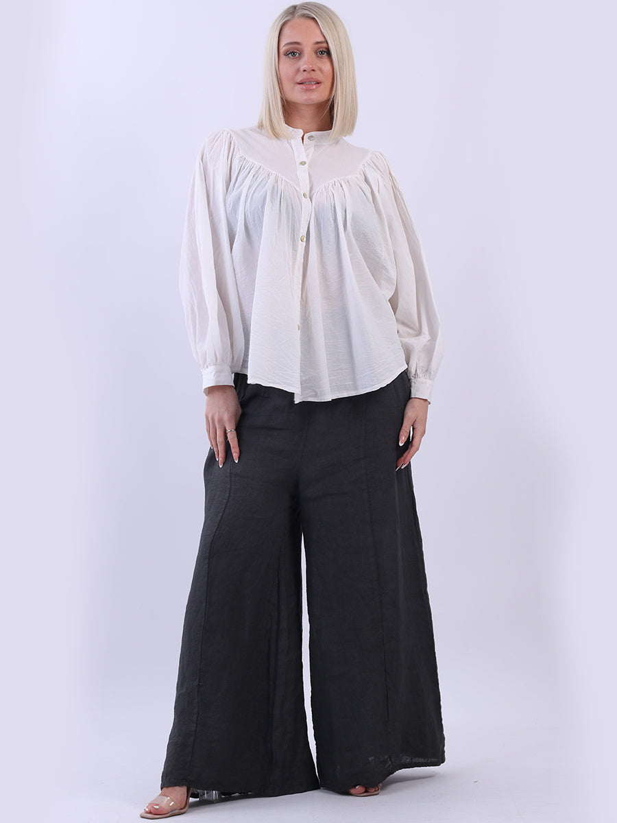 Batwing Cotton Blouse White
