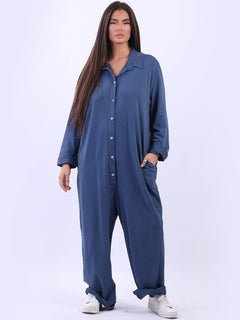 Women Cotton Jumpsuit Denim