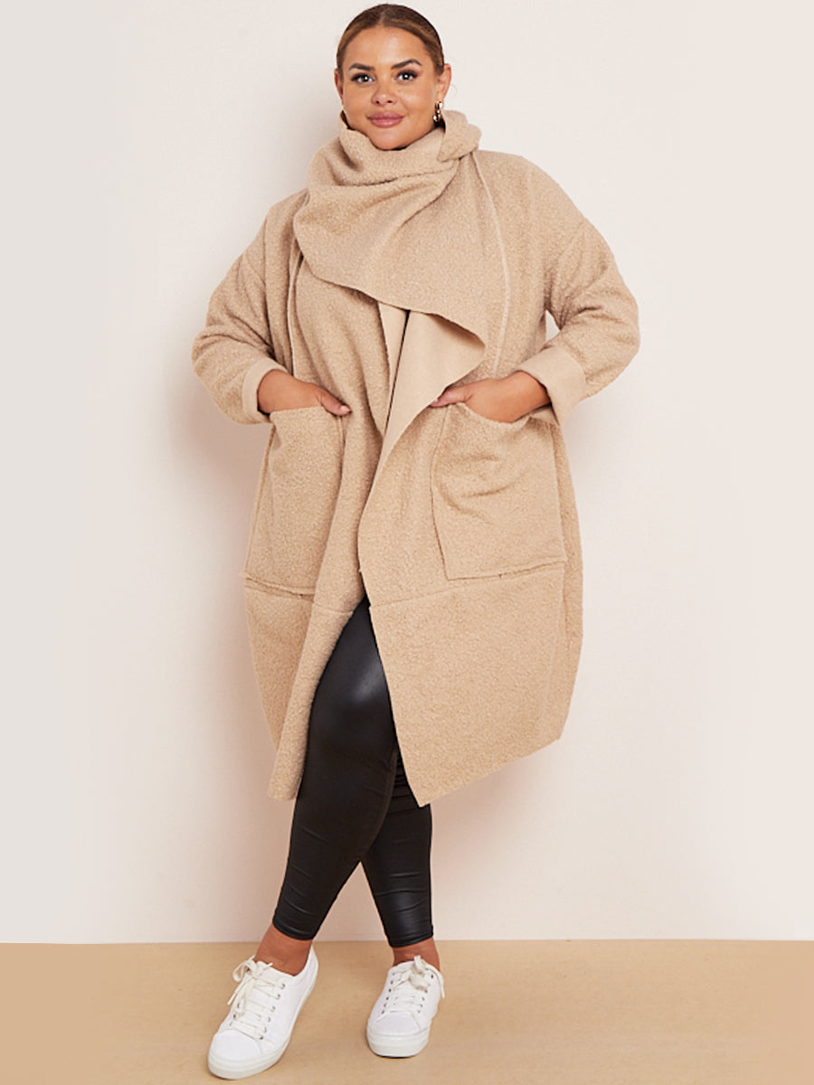 Woolen Oversized Coat Beige