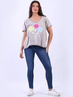 Vintage Wash Cotton Crop Tee Mocha