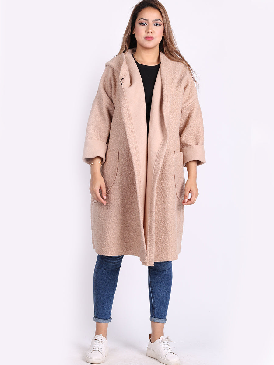 Woolen Lagenlook Jacket Beige