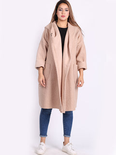 Woolen Lagenlook Jacket Beige