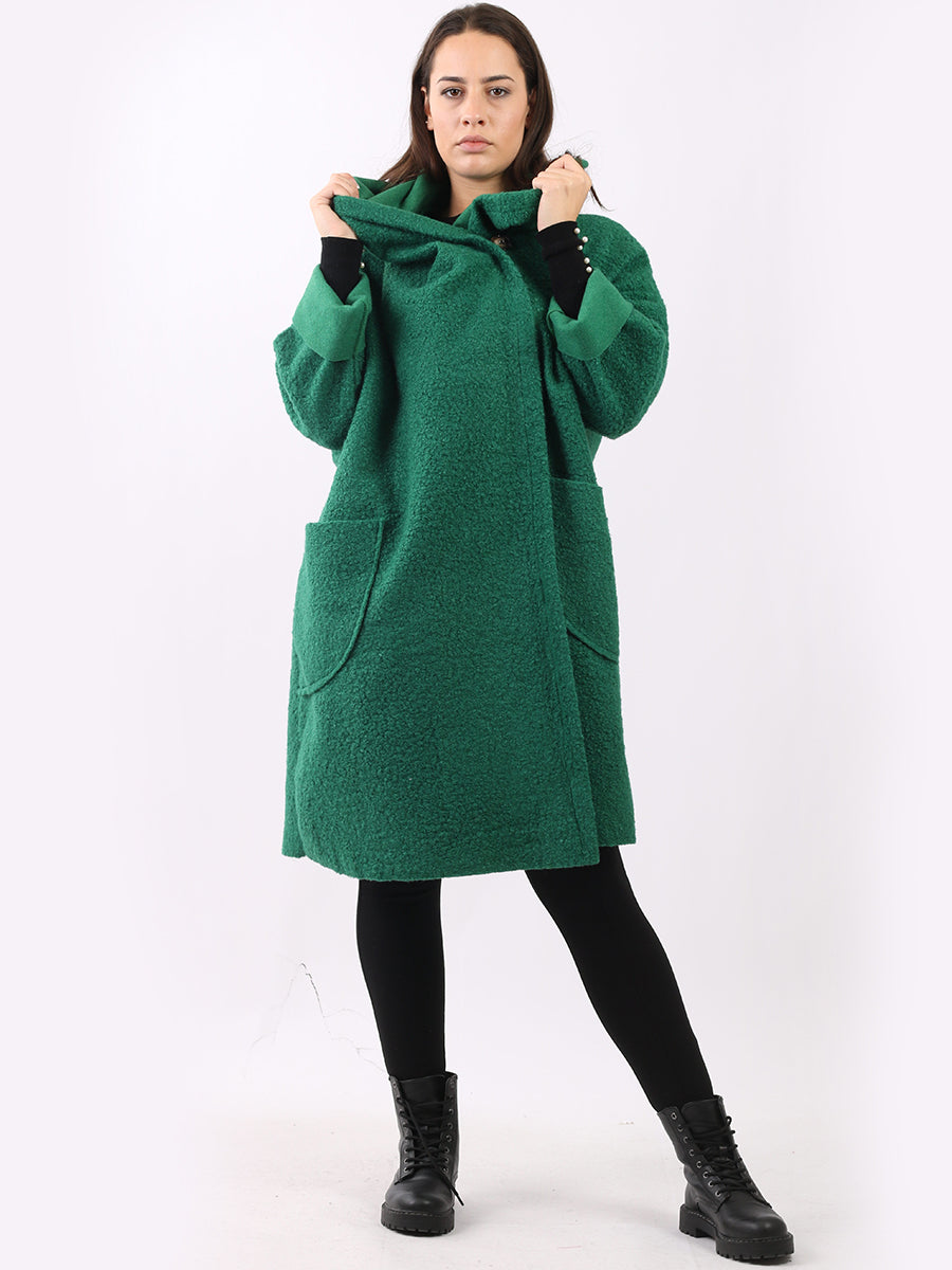 Woolen Lagenlook Jacket Green