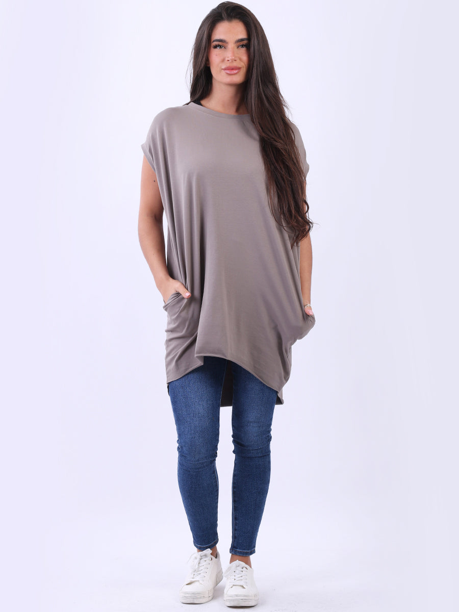 Women Solid Cotton Dress Mocha