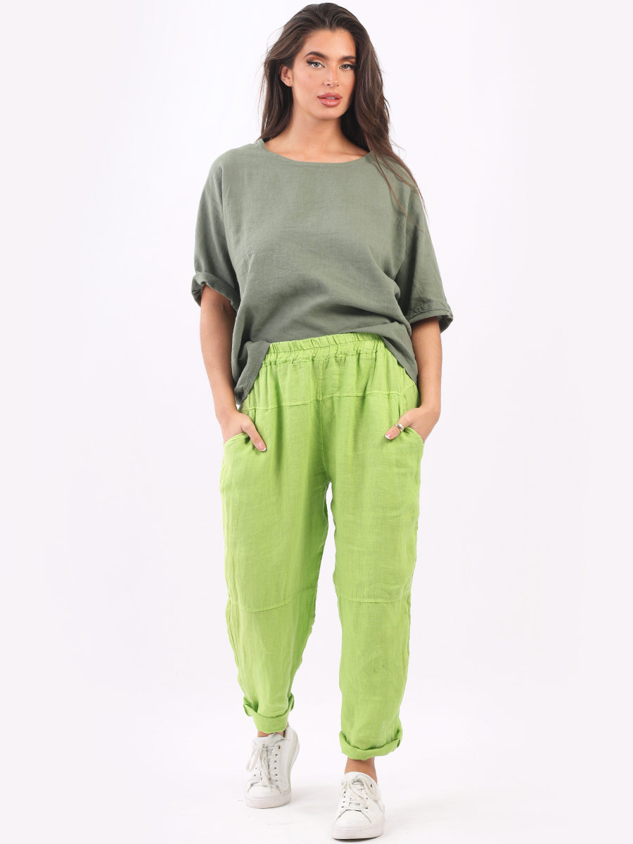 Plain Linen Loose Fit Trouser
