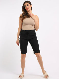 Plain Safari Shorts Black