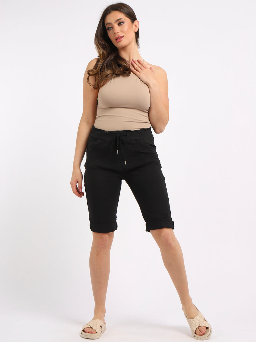 Plain Safari Shorts Black