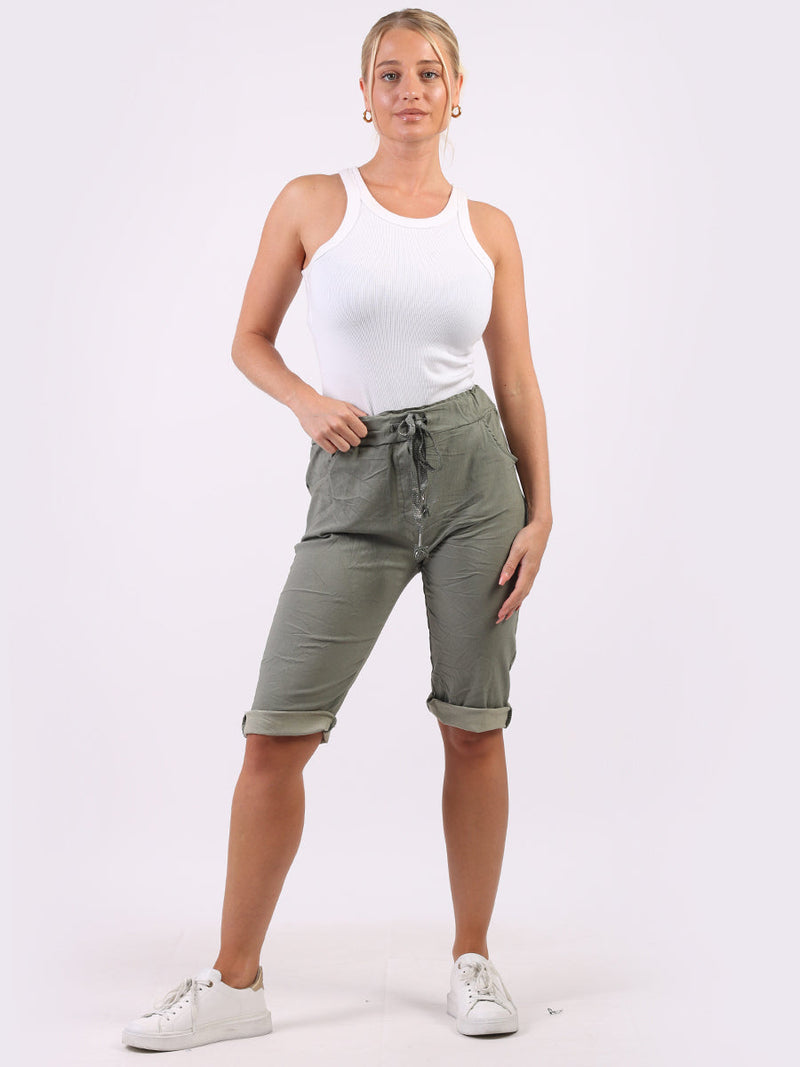 Plain Safari Shorts Khaki