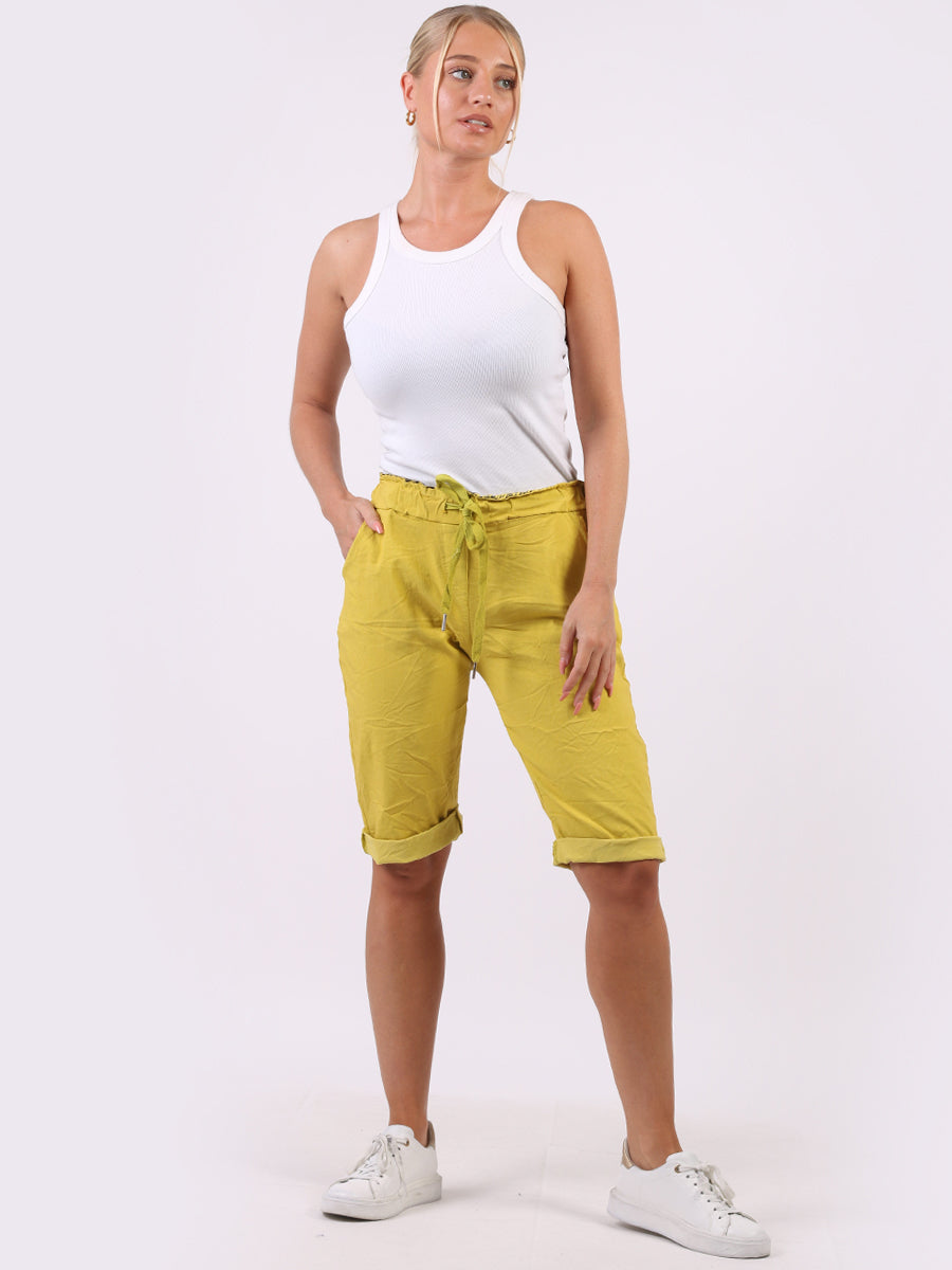 Plain Safari Shorts Mustard