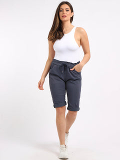 Plain Safari Shorts Navy