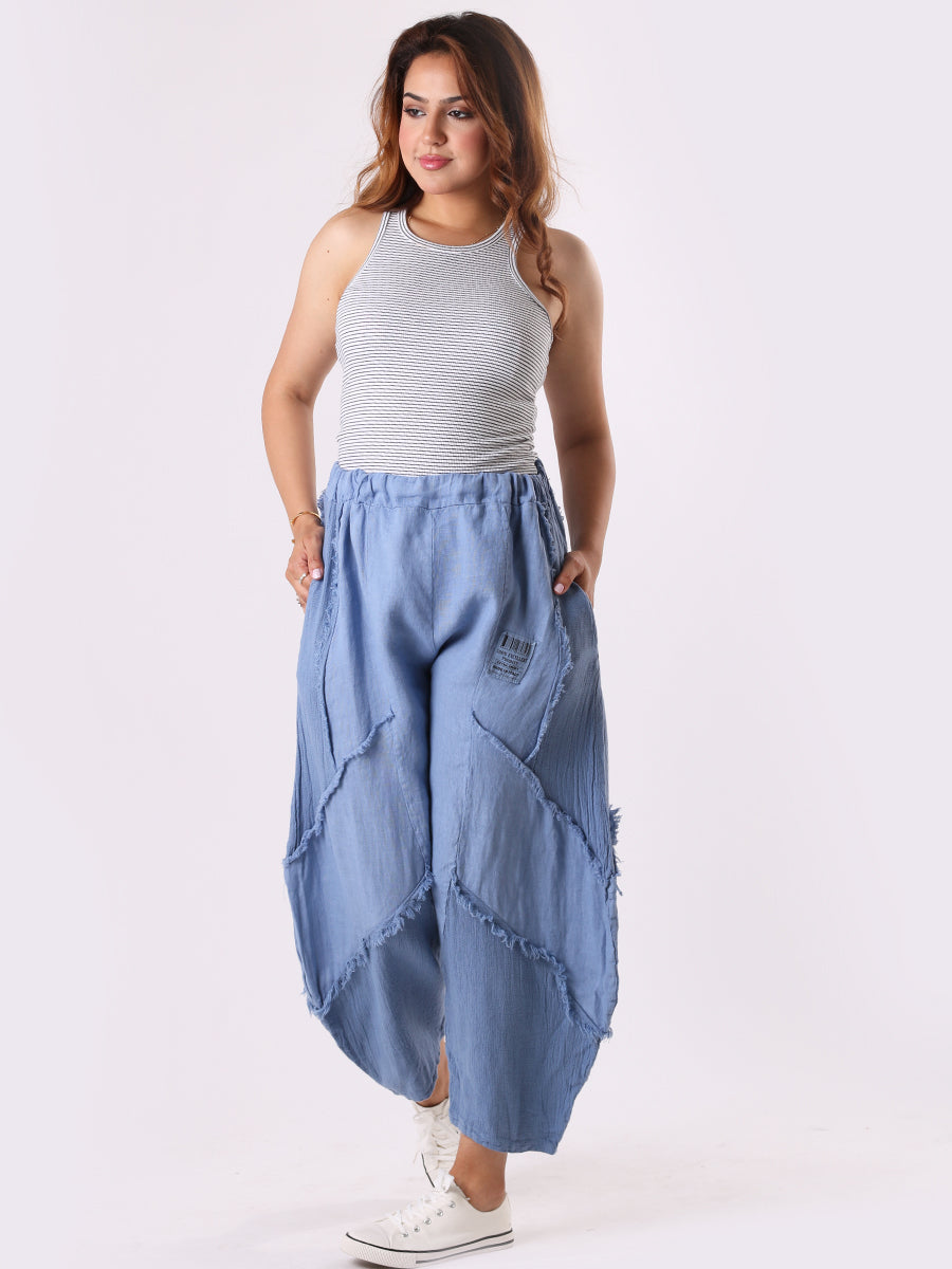 Women Linen Trouser Denim