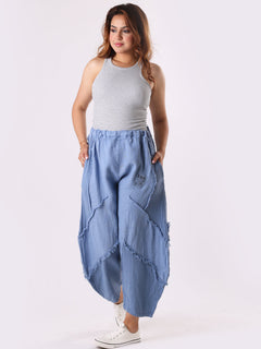 Women Linen Trouser Denim