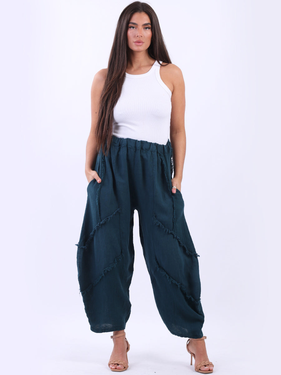 Women Linen Trouser Teal