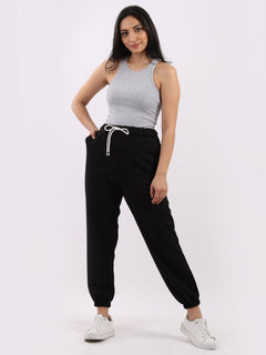 Ladies Comfy Quilted Pyjama Black