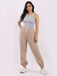 Ladies Comfy Quilted Pyjama Mocha