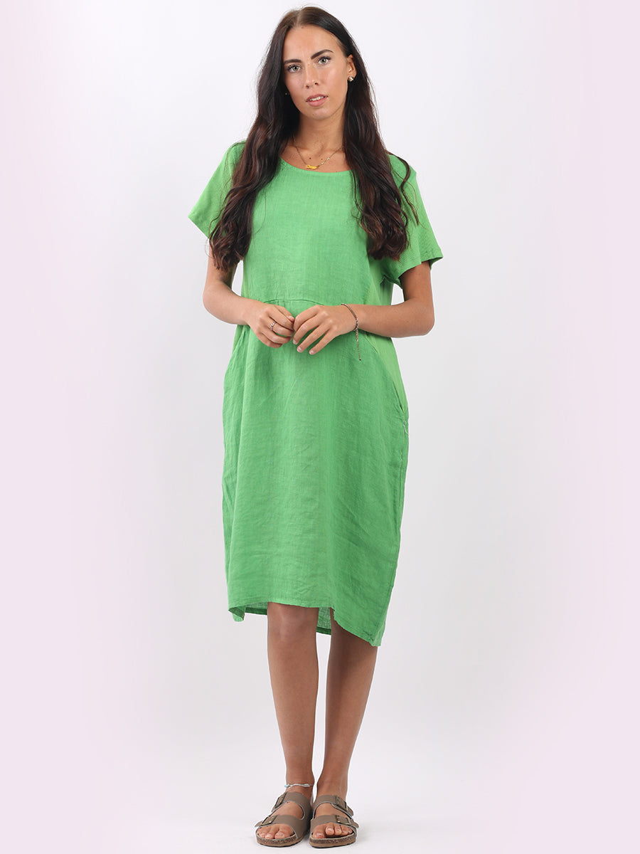 Lagenlook Oversized Midi Dress Green