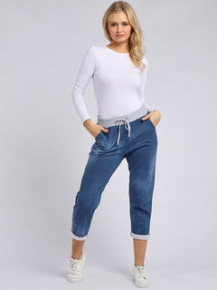 Plain Cotton Trouser Denim