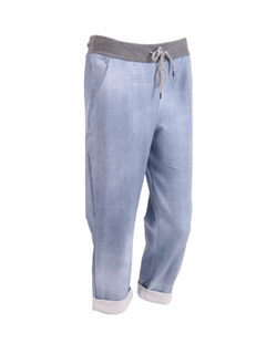 Plain Cotton Trouser Light Denim
