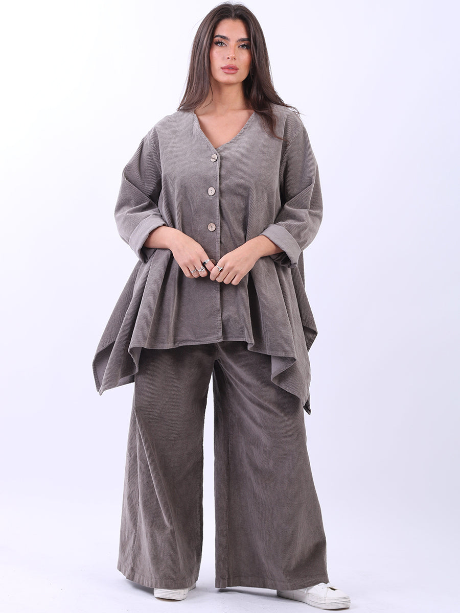 Cotton Corduroy Top Mocha