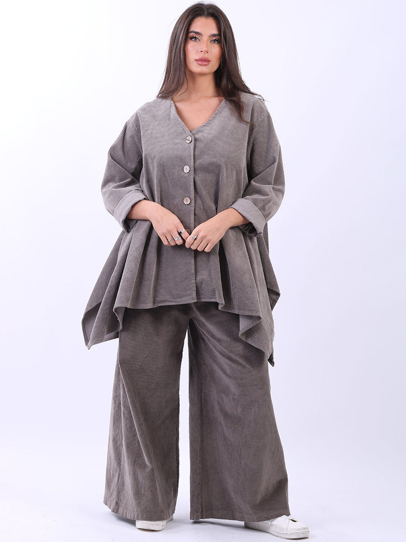 Cotton Corduroy Top Mocha