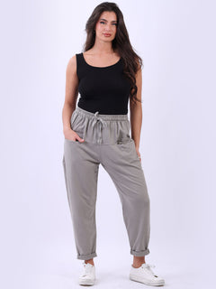 Women Cotton Pant Mocha