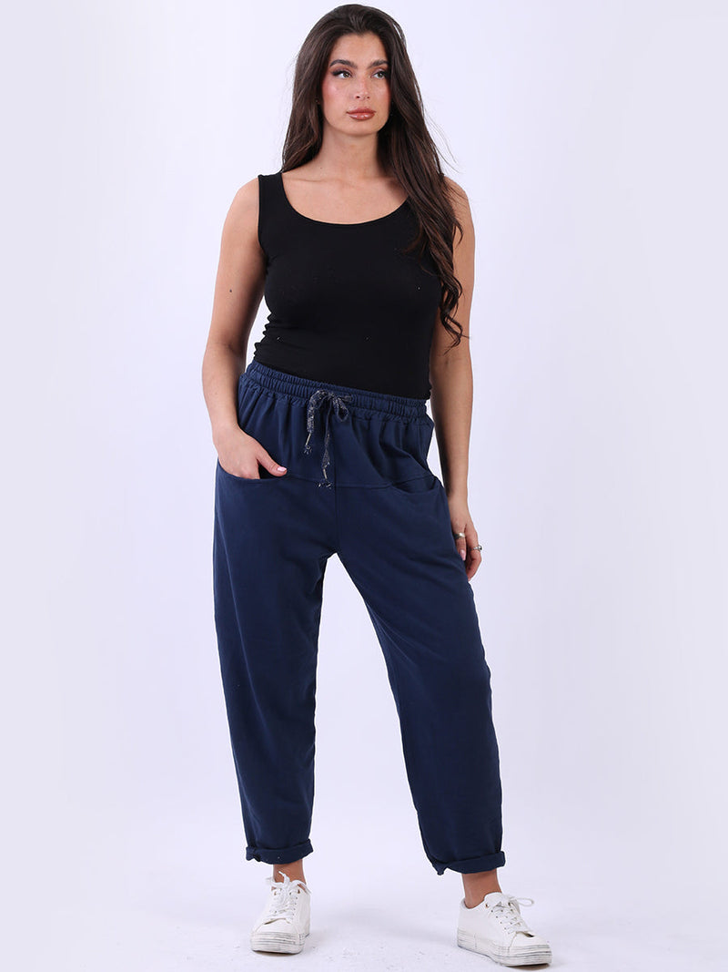 Women Cotton Pant Navy