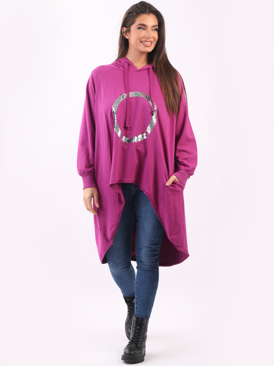 Cotton Hoodie Magenta