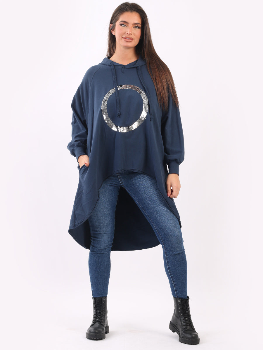 Cotton Hoodie Navy