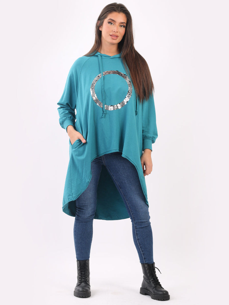 Cotton Hoodie Teal