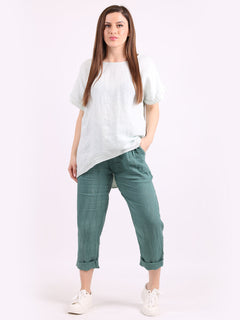 Italian Linen Top White